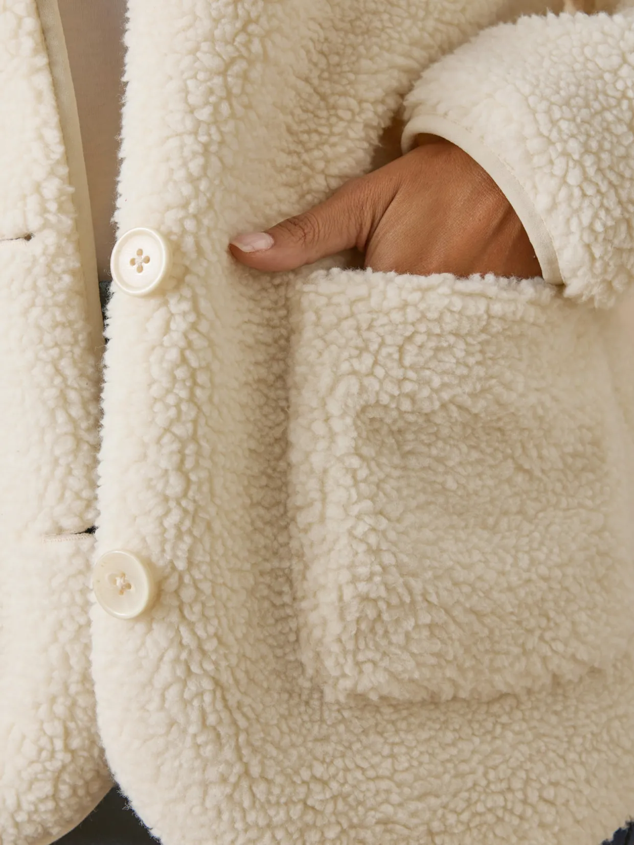 Femme Daxon Veste teddy sherpa moumoute chaude